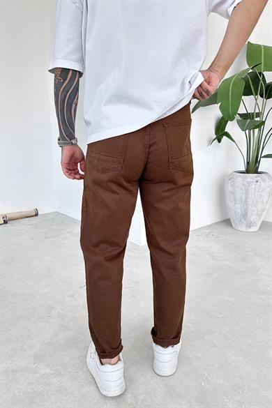 Kahverengi Basic Premium Regular Pantolon
