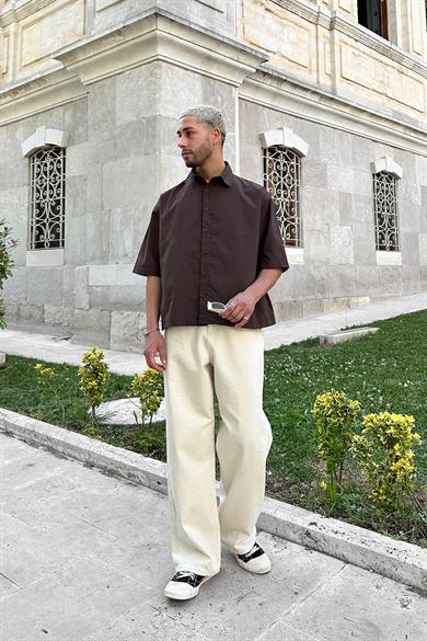 Kahverengi Basic Y2 PM Oversize Gömlek