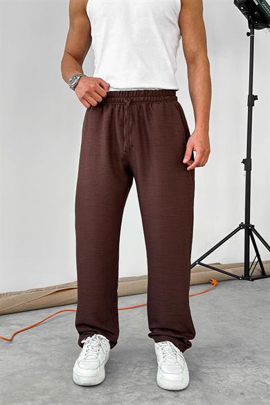 Kahverengi Beli İpli Relaxed Pantolon