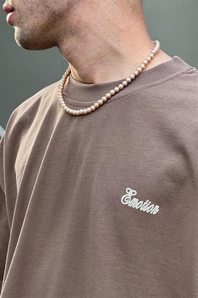 Kahverengi Classicality OUTPLENTY PREMİUM Oversize Tişört