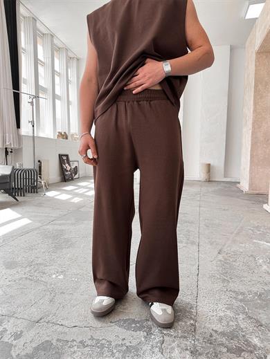Kahverengi Cozy Premium Basic Baggy Eşofman
