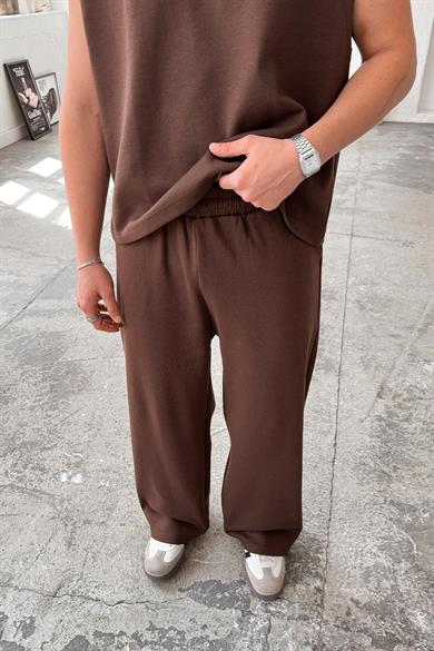 Kahverengi Cozy Premium Basic Baggy Eşofman