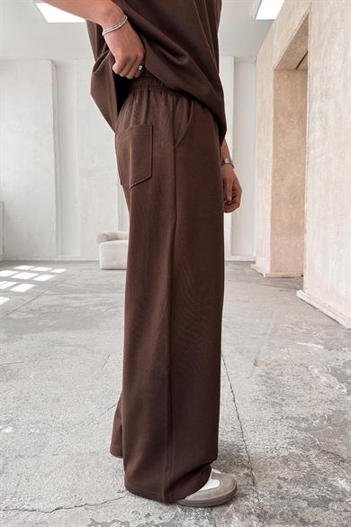 Kahverengi Cozy Premium Basic Baggy Eşofman