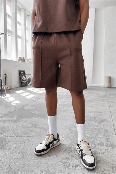 Kahverengi Cozy Premium Çımalı Şort