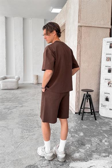 Kahverengi Cozy Premium Pileli Şort