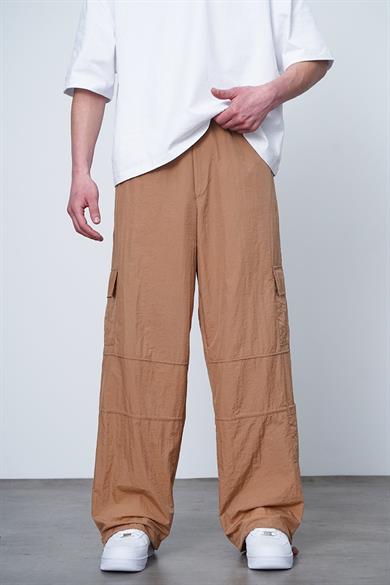 Kahverengi Paraşüt Kargo BDG Ayarlanabilir Paça Baggy Pantolon