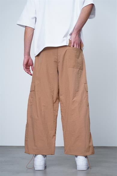 Kahverengi Paraşüt Kargo BDG Ayarlanabilir Paça Baggy Pantolon
