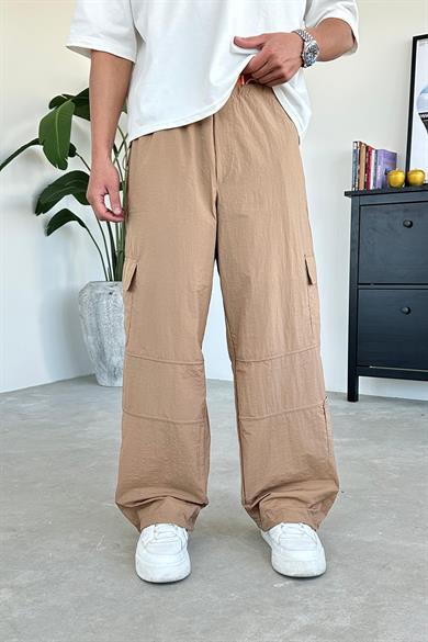 Kahverengi Paraşüt Kargo BDG Ayarlanabilir Paça Baggy Pantolon