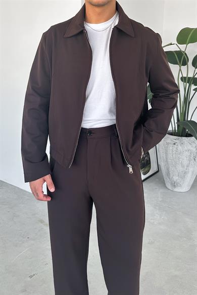 Kahverengi Premium Relaxed Fit Boxy Ceket