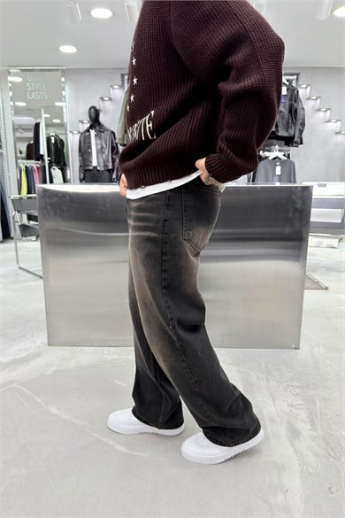 Kahverengi Soft Degrade Basic Baggy Pantolon