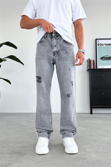 Kar Yıkama Minimal Yırtık Detay Baggy Pantolon