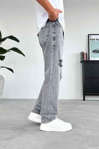 Kar Yıkama Minimal Yırtık Detay Baggy Pantolon