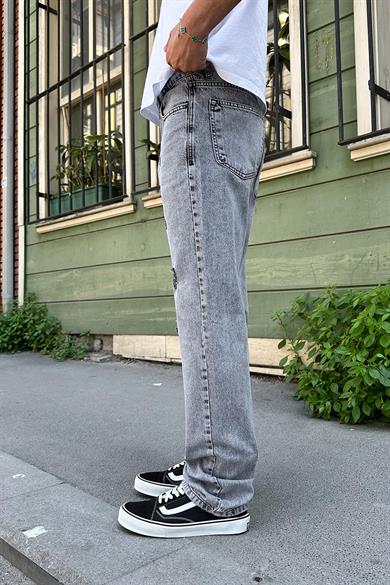 Kar Yıkama Soft Minimal Yırtık Detay 3Z DL Baggy Pantolon