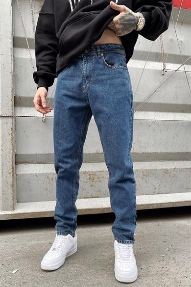Koyu Eskitme Dokulu Mavi D1508 Regular Fit Jean