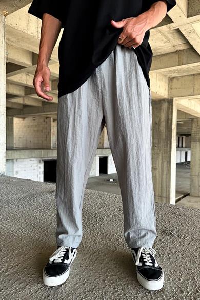 Koyu Gri Açık Gri GRJ Paraşüt Relaxed Fit Pantolon