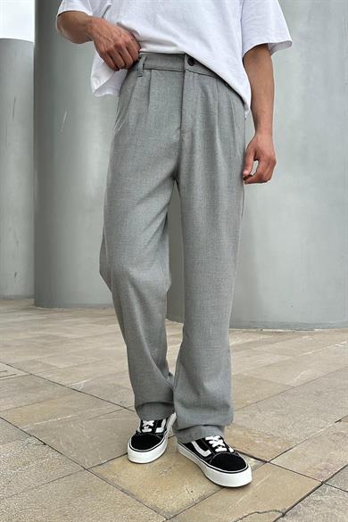 Koyu Gri Basic Kumaş A9 DL Baggy Pantolon