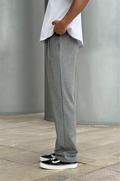 Koyu Gri Basic Kumaş A9 DL Baggy Pantolon