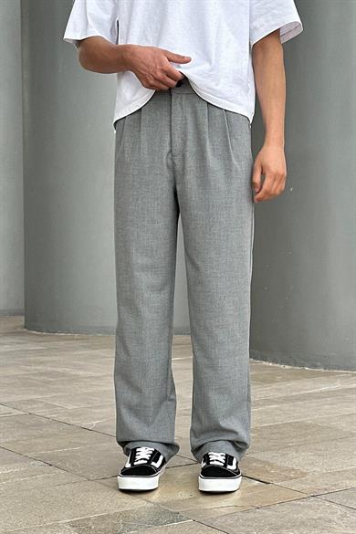Koyu Gri Basic Kumaş A9 DL Baggy Pantolon