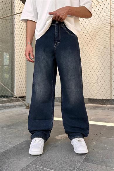 Koyu Mavi 01 GO Ekstra Bol Baggy Pantolon