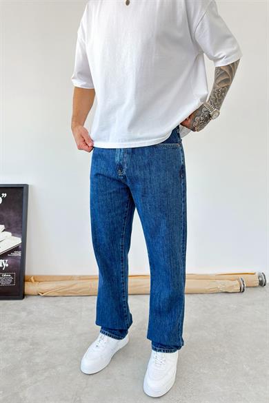 Koyu Mavi Basic Baggy Pantolon