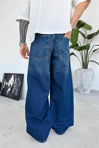 Koyu Mavi Basic Ekstra Bol Baggy Pantolon