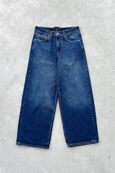 Koyu Mavi Basic Ekstra Bol Baggy Pantolon