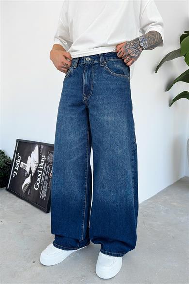Koyu Mavi Basic Ekstra Bol Baggy Pantolon