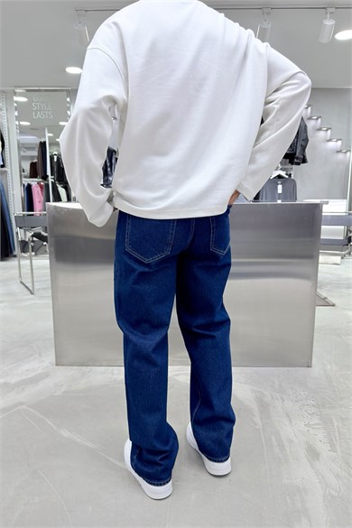 Koyu Mavi Basic Premium Baggy Pantolon