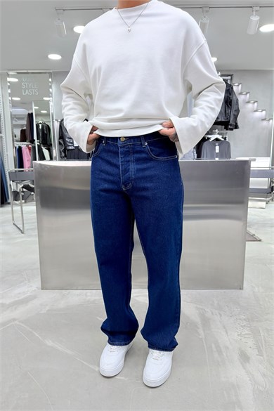 Koyu Mavi Basic Premium Baggy Pantolon