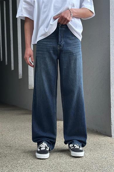 Koyu Mavi Dokulu   027 GD Baggy Pantolon