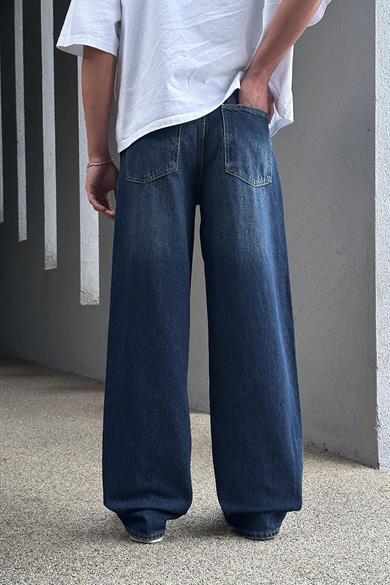 Koyu Mavi Dokulu   027 GD Baggy Pantolon