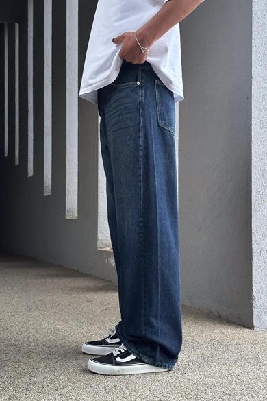 Koyu Mavi Dokulu   027 GD Baggy Pantolon
