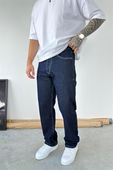 Koyu Mavi Soft Degrade Baggy Pantolon