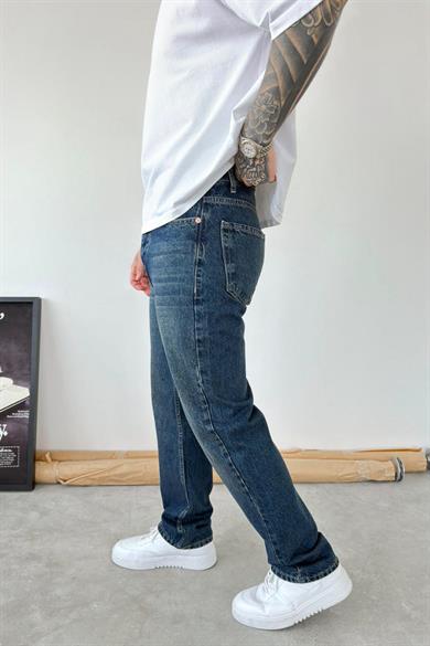 Koyu Mavi Soft Degrade Baggy Pantolon
