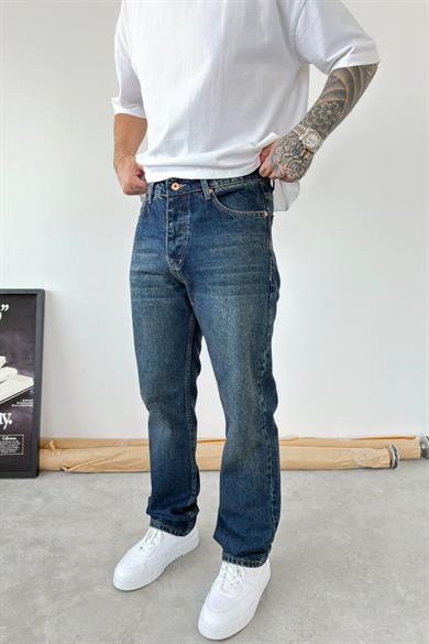 Koyu Mavi Soft Degrade Baggy Pantolon