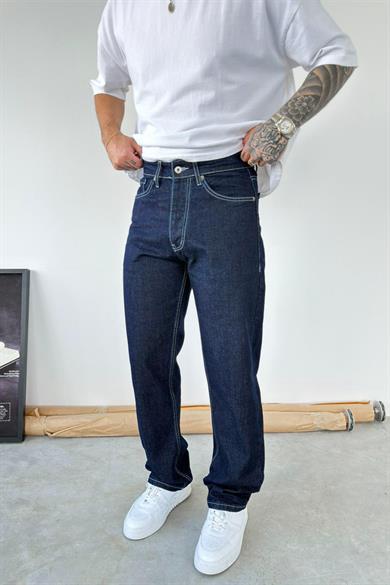 Koyu Mavi Soft Degrade Baggy Pantolon