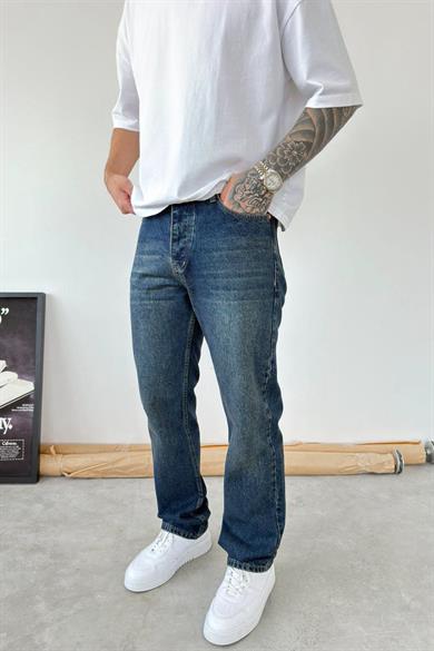Koyu Mavi Soft Degrade Baggy Pantolon