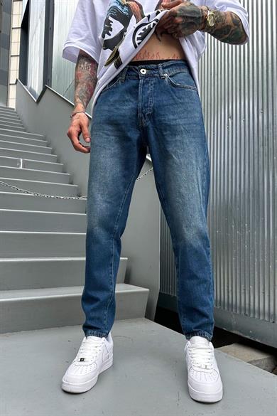Koyu Mavi Soft Degrade K86 Grg Boyfriend Pantolon