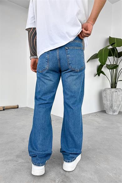 Koyu Mavi Soft Degrade Premium Baggy Pantolon