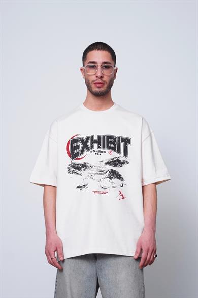 Krem Açık Krem Exhibit PM Oversize Tişört