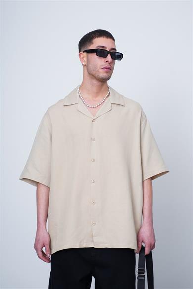 Krem Antik Kabartma Detay CH Oversize Gömlek