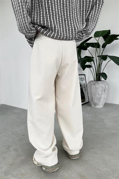 Krem Basic Premium Kumaş Pantolon