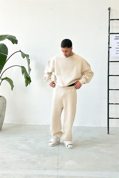 Krem Cozy Basic Oversize Sweat