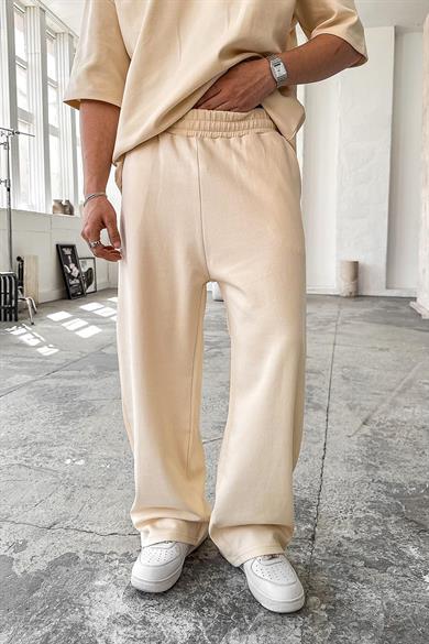 Krem Cozy Premium Basic Baggy Eşofman