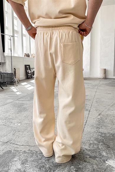 Krem Cozy Premium Basic Baggy Eşofman