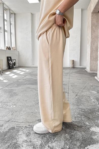 Krem Cozy Premium Basic Baggy Eşofman