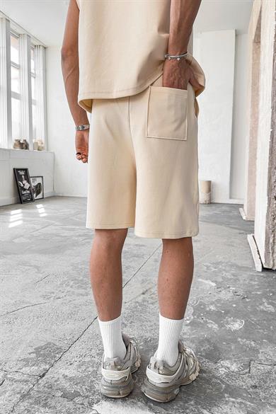 Krem Cozy Premium Basic Şort