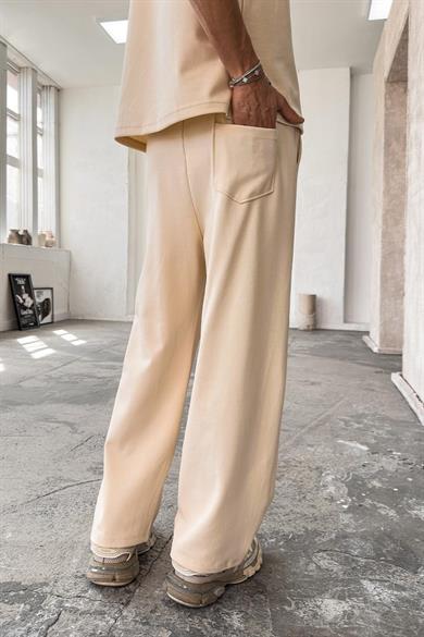 Krem Cozy Premium Çımalı Baggy Eşofman