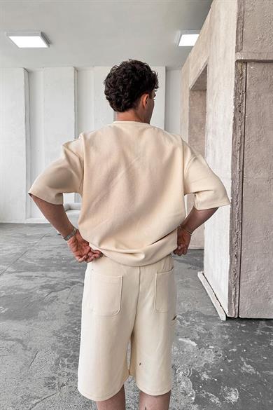 Krem Cozy Premium Oversize Tişört