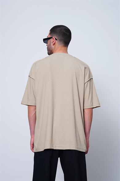 Krem Fitilli Another Level MH Oversize Tişört